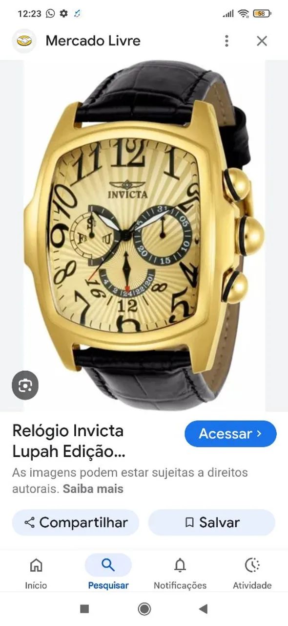 Relógio invicta edição limitada 