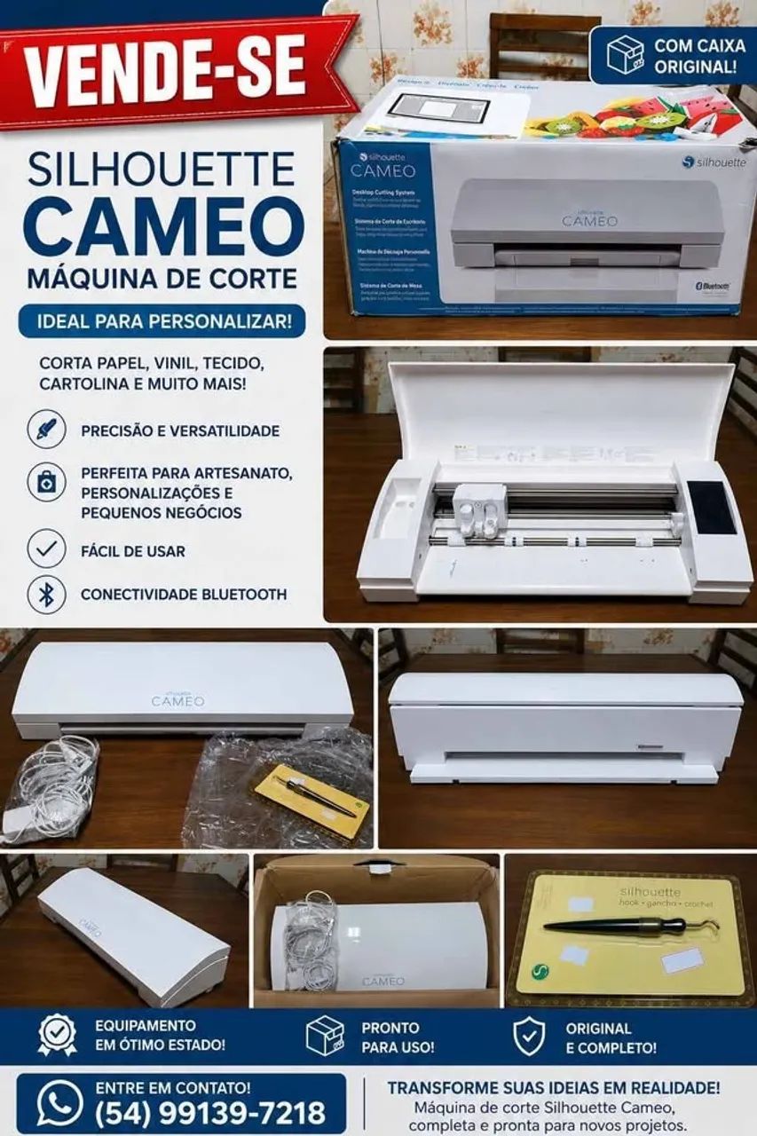 Silhouette Cameo 3 Branca - Periféricos e Acessórios de Computador