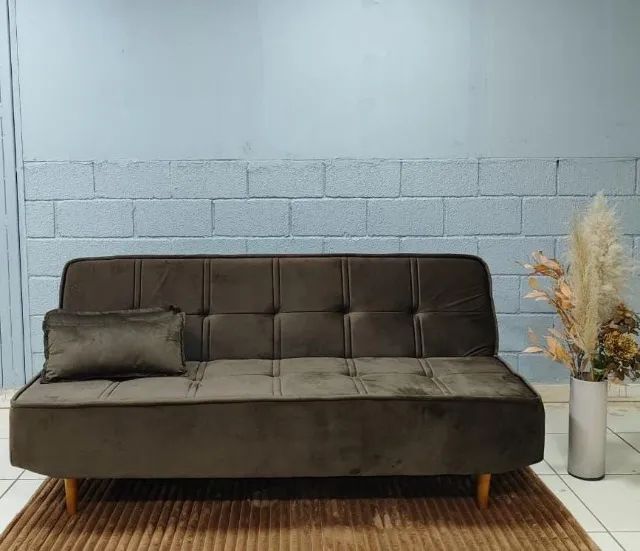 Sofá Cama 1,88m Espuma D33 Super Lindo Fazemos Entrega