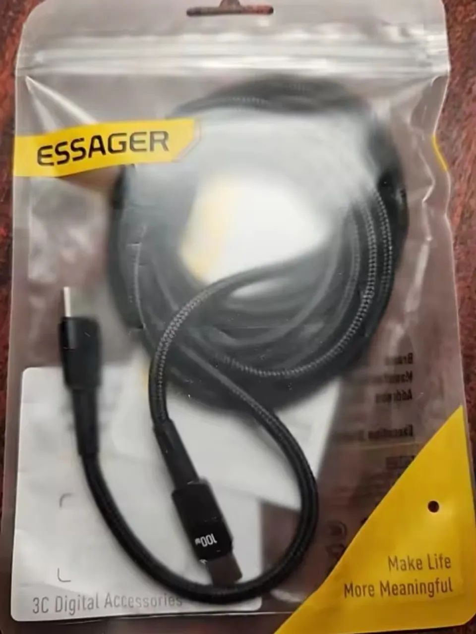 Cabo Essager 60W 2m USB-C para USB-C  - Foto 2
