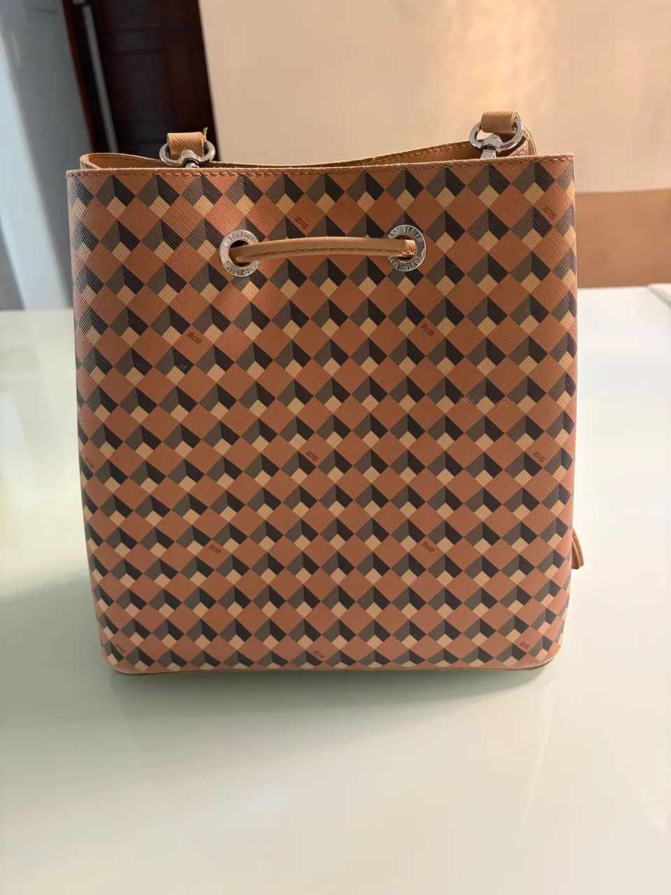 Bolsa Santa lolla - quadriculada rosa - Foto 3