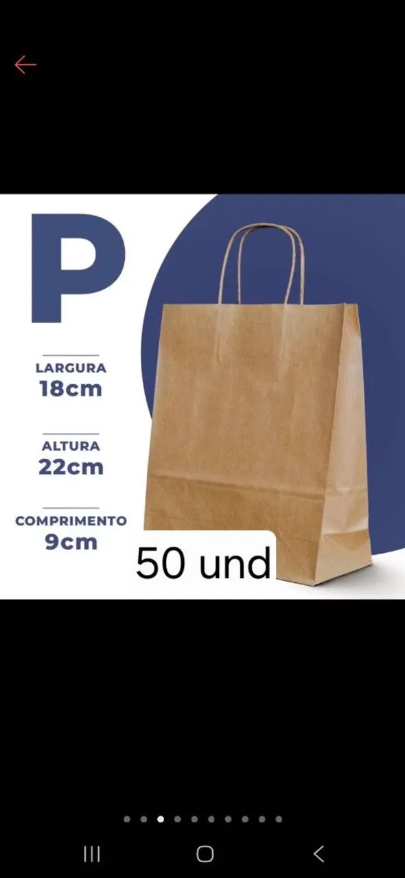 Sacola Kraft P