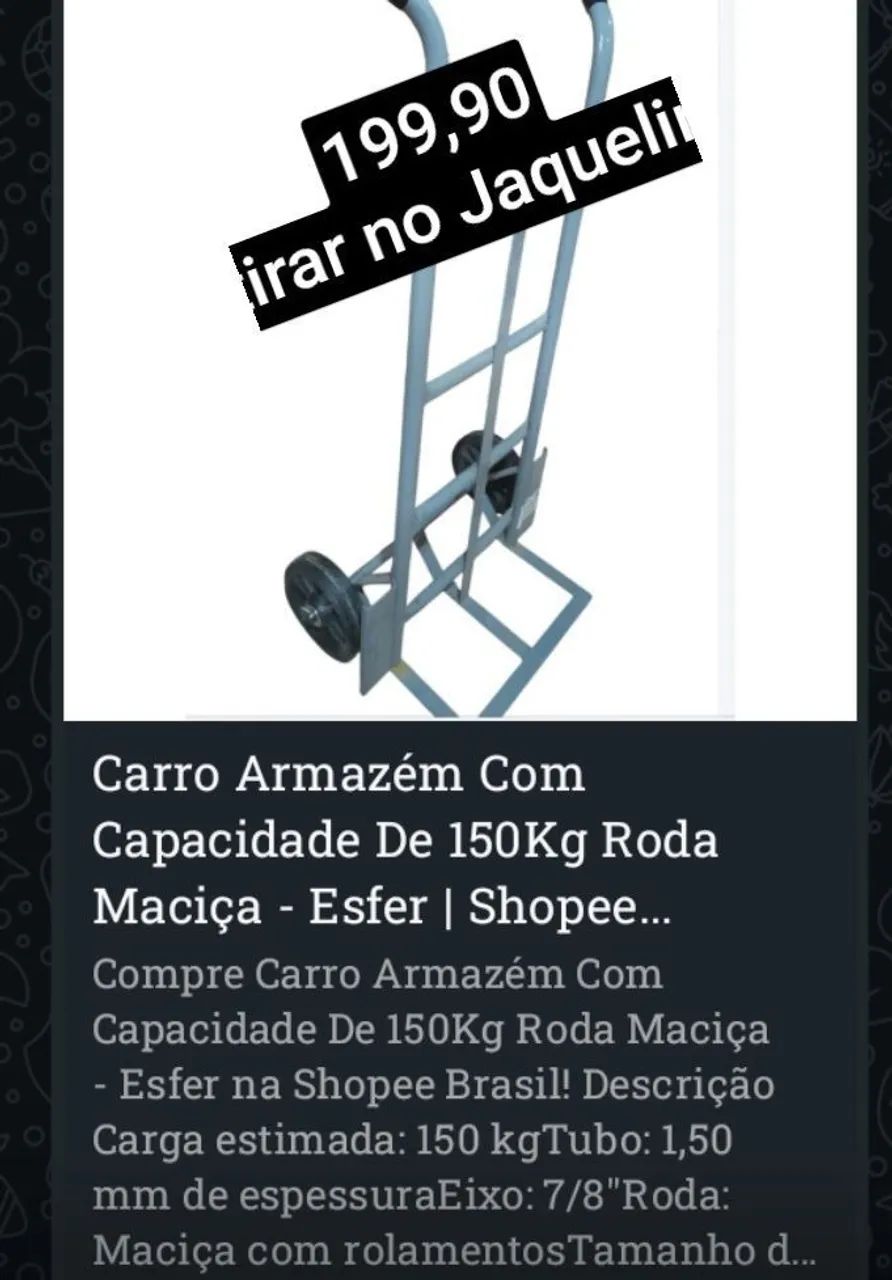 Carrinho de armazém novo