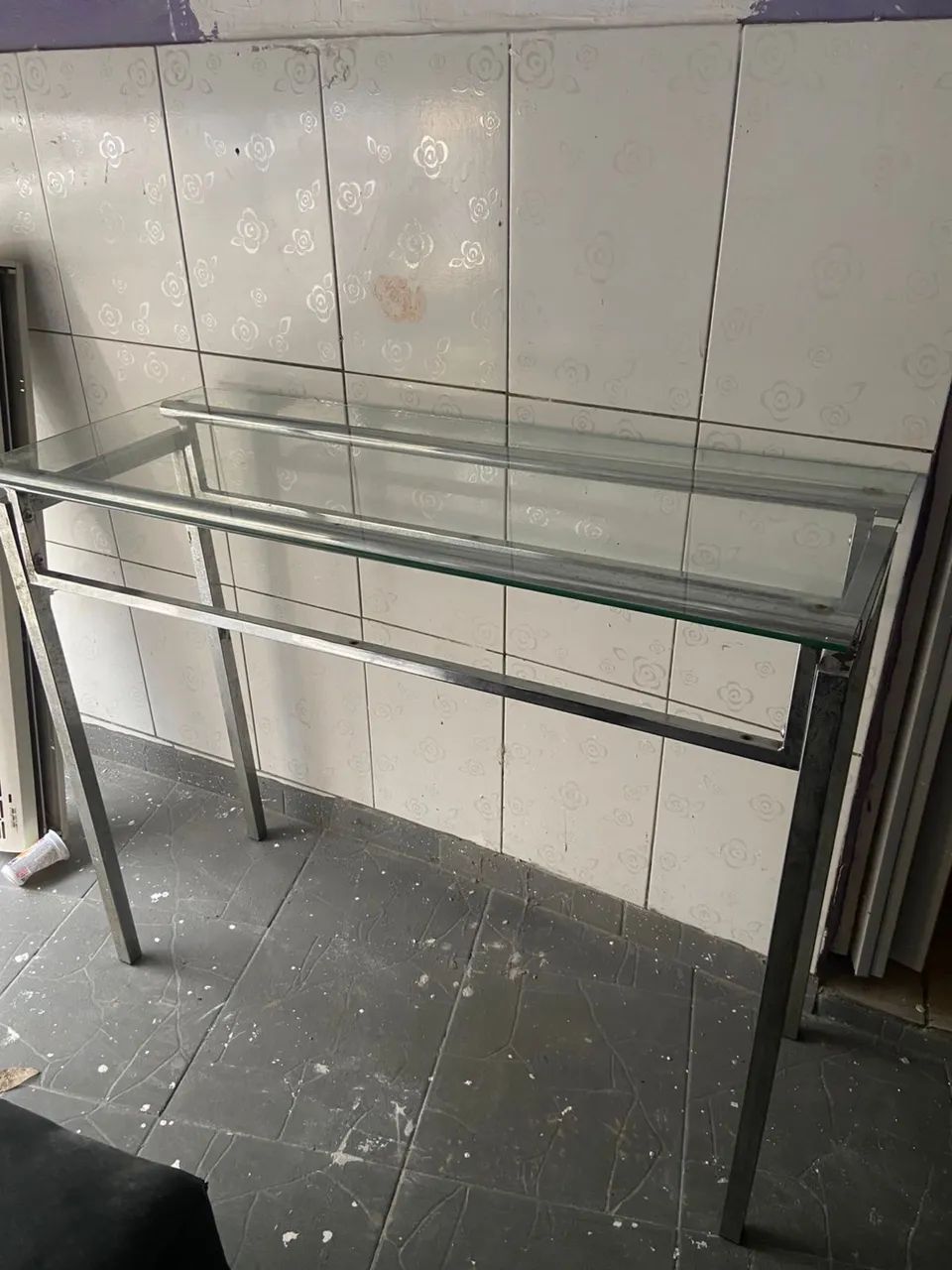 Mesa de vidro para loja 