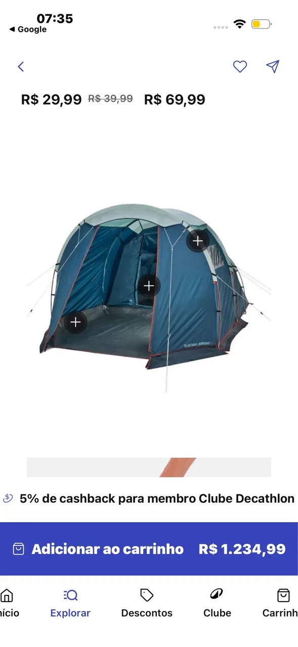 Barra camping quechuo Arpez 4.1 SEMI NOVA