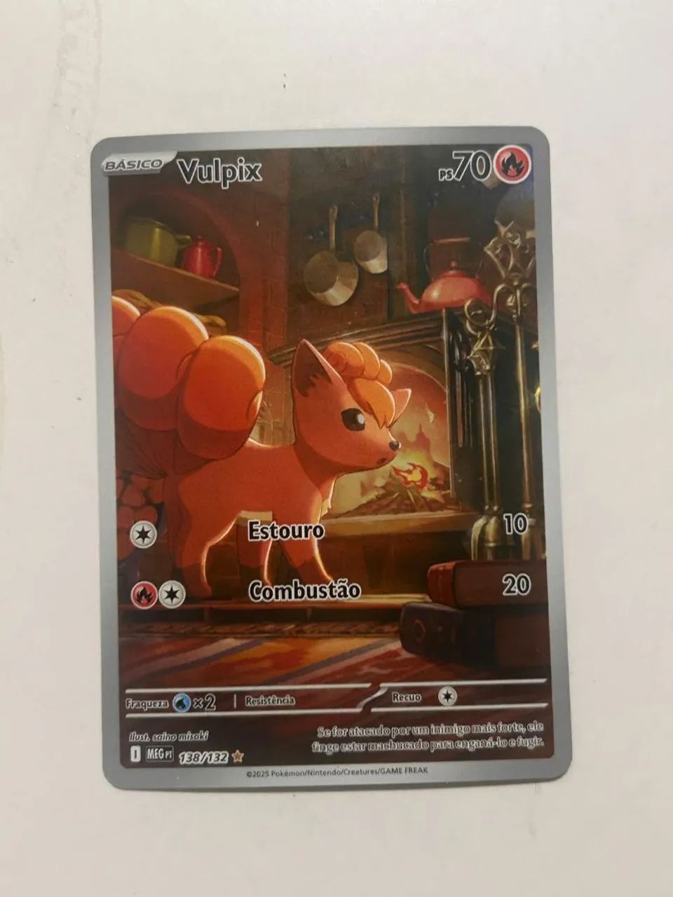 Carta de pokémon do vulpix