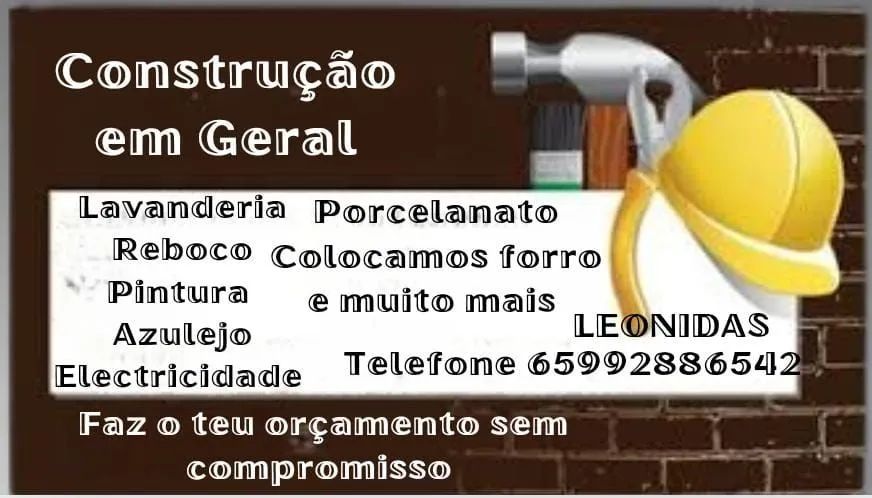 Contrução em geral aceitamos pagos com cartão de crédito 