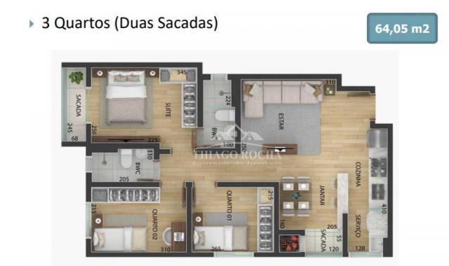 Apartamento garden com 15,45 m² para o seu pet, 2 quartos, churrasqueira e garagem coberta - Foto 13