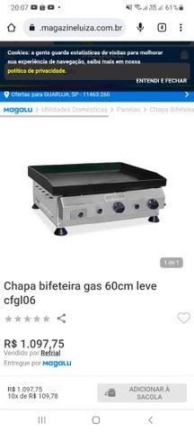 CHAPA A GÁS........R$ 350,00