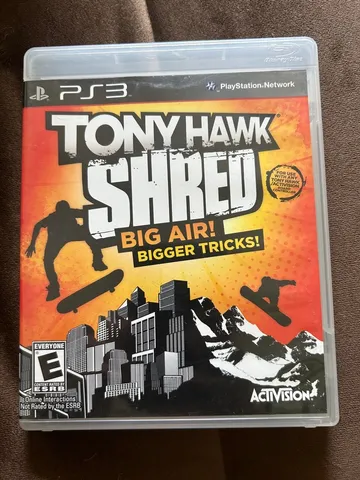 Jogo Tony Hawk Shred Big Air Bigger Tricks Ps3 Midia Fisica