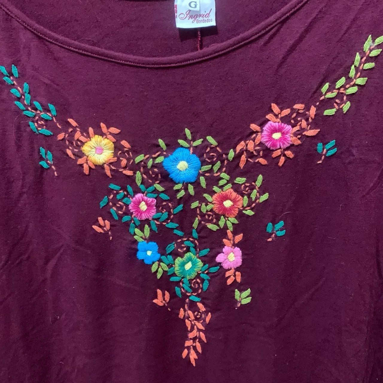 Camiseta Bordada Manda Longa - Tam G - nova! - Foto 2