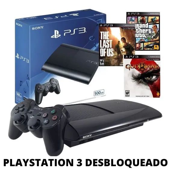 Sony Play Station 3 CECH-3001A + 64 Game & cheapest 1 Especial Wireless Control / Cables