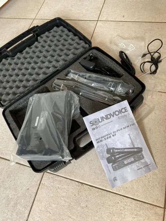 Microfone Soundvoice Duplo sem fio  - Foto 3