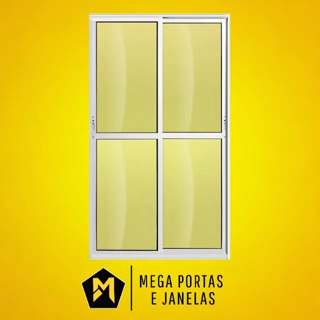 Porta Sacada Duas Folhas Alumínio Branco