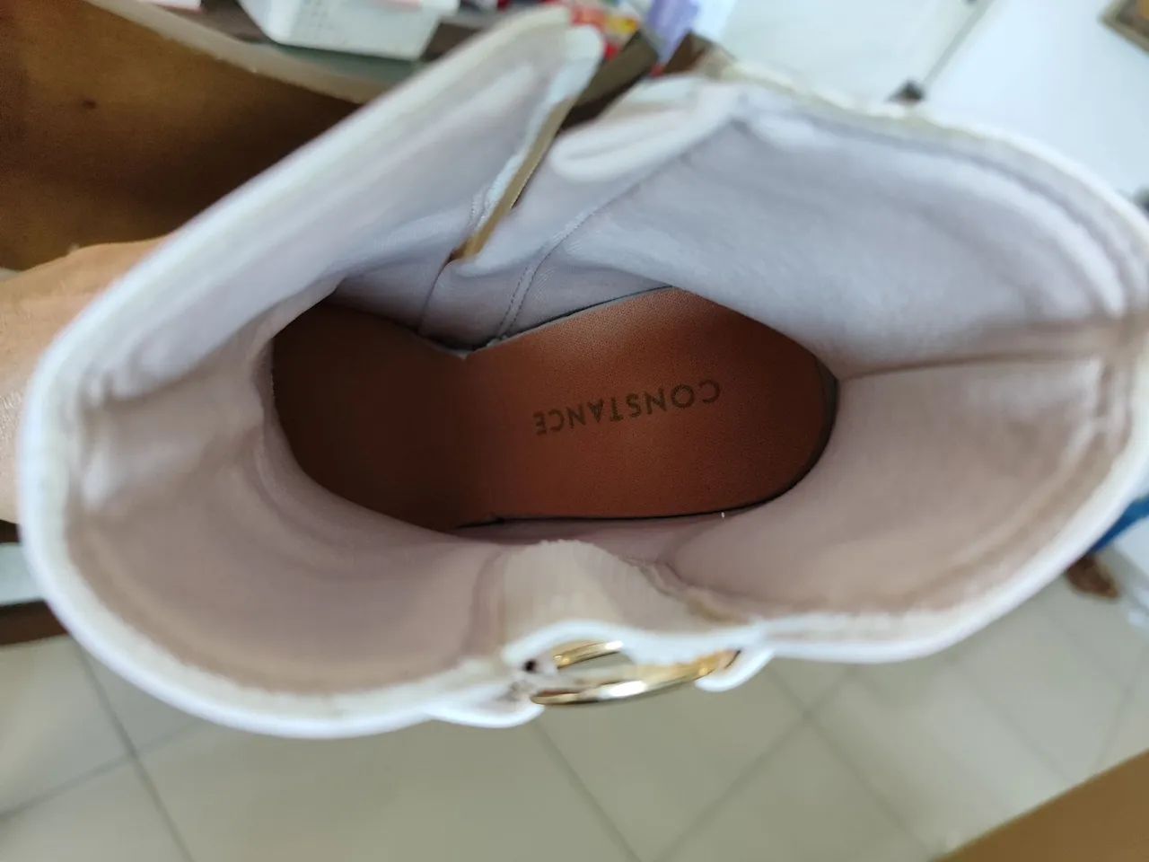 Bota Constance, n. 34, offwhite, cor creme - Foto 5