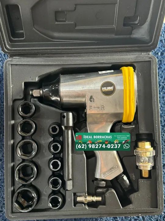 Pneumatica chave impacto 1/2 " 32kgf c/ maleta e acessorios - Foto 2