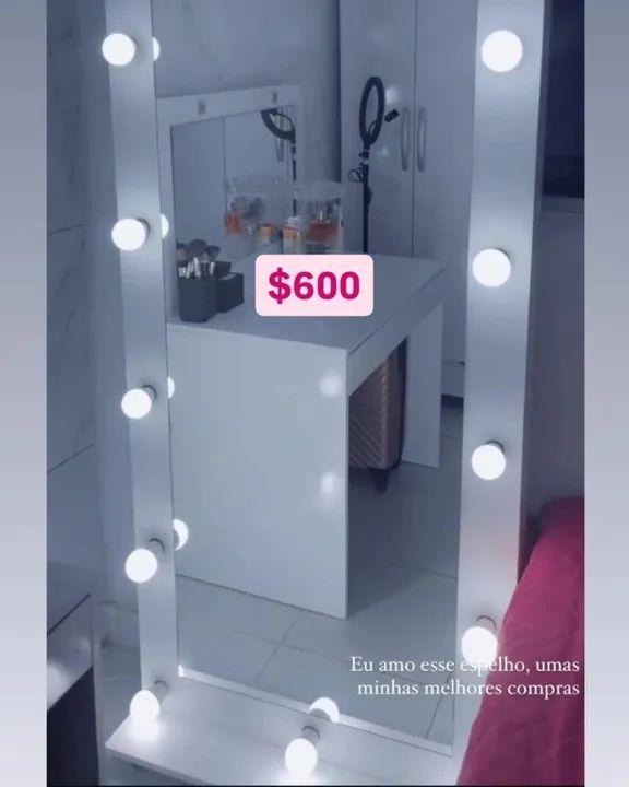 Espelho de Maquiagem com Luzes