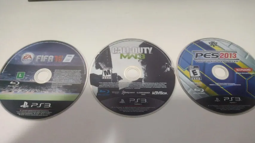 3 Jogos Ps3 Fifa 16 Call Of Duty Mw3 e Pes 2013
