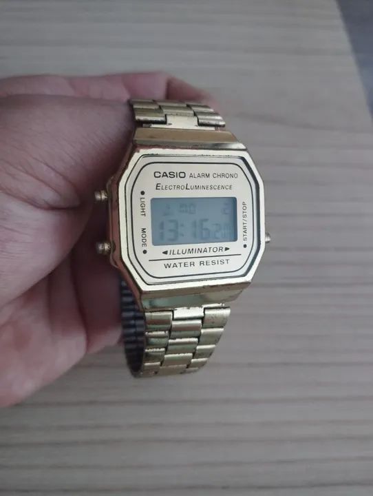 Relógio Casio R$:100 Reais Original Dourado - Foto 4