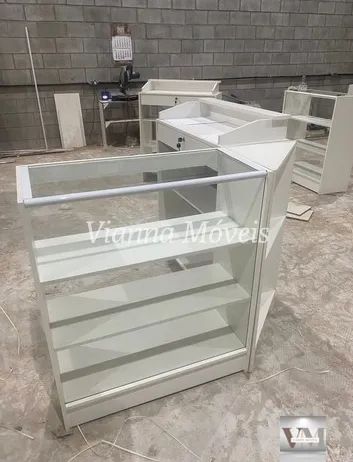 Balcão Caixa em L + Balcão Vitrine com Vidro Superior - Foto 3