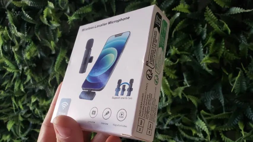 Microfone Iphone IOS sem fio Lapela recarregável - Foto 5