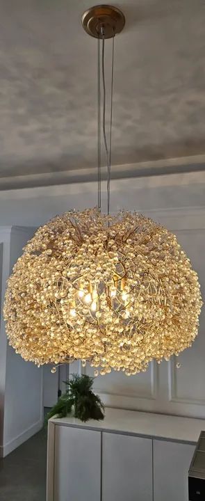 Lustre Ninho - Cristal Transparente - 60cm - Foto 2