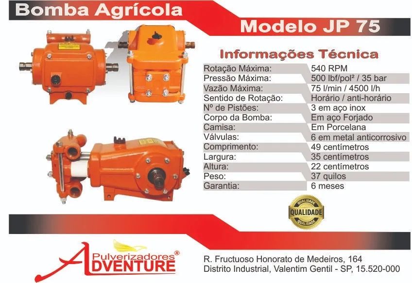 BOMBA AGRÍCOLA JP 75  - Foto 2