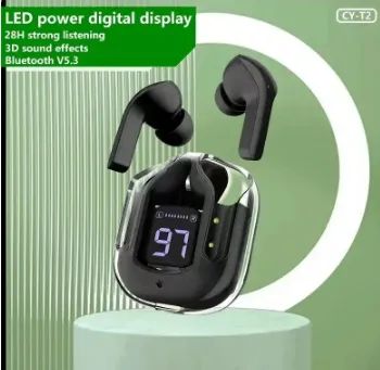 TWS T2 HeadPhone Fone De Ouvido Bluetooth 5.3 Wireless Sem Fio Com Led z736 - Foto 5