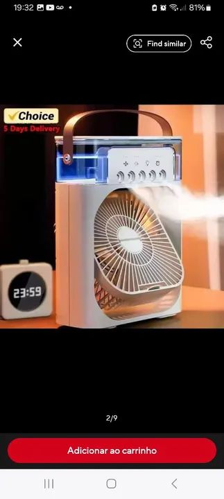 Ventilador e umidificador individual - Foto 2