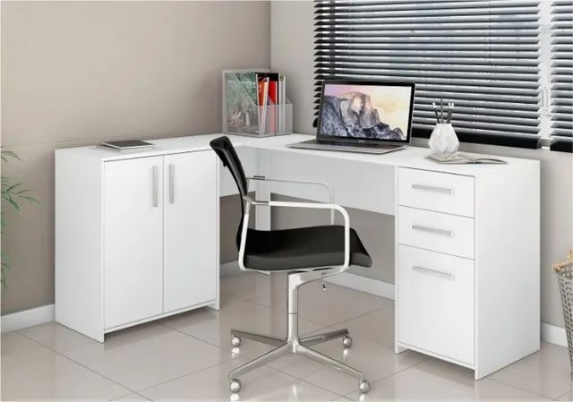 sala escritorio mesa office em L - Foto 3