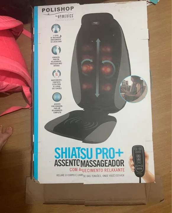 Assento Massageador Shiatsu Pro+ com Aquecimento Relaxante