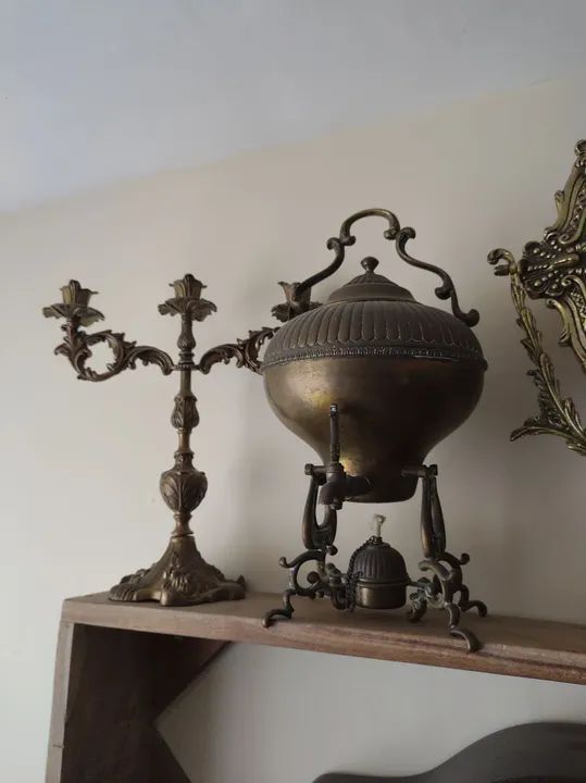 Antigo Samovar em bronze 