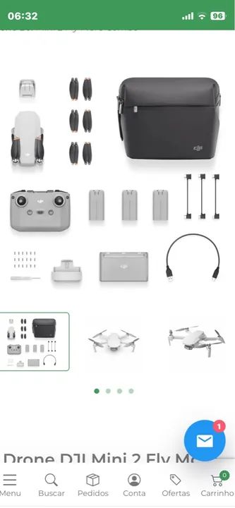 Drone DJI Mini 2 Fly More Combo - Novo