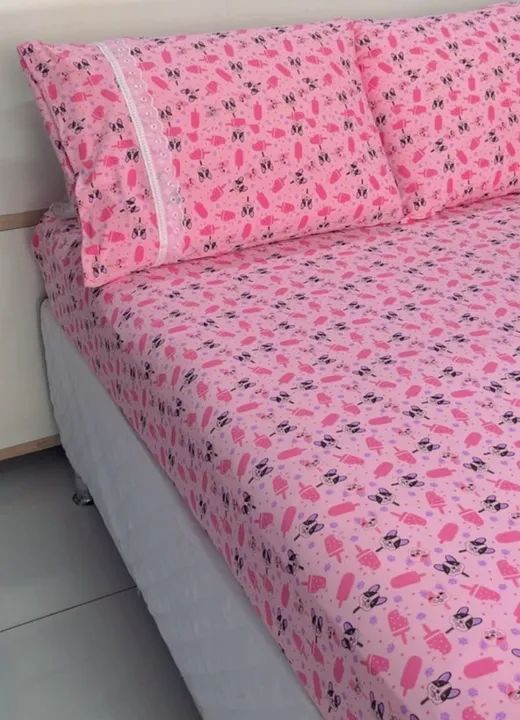 Lençol de elástico malha 100% algodão.  - Foto 5