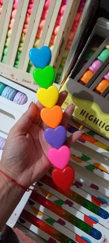Marca Texto Fofos Kawaii - Sorvete, ursinho, macarron, coração  - Foto 2