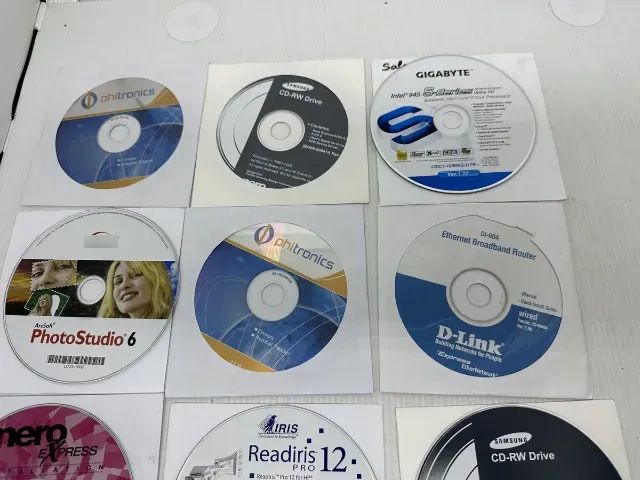 Lote 9 Cd Drivers Mobo Gigabyte Cd-rw Nero Photostudio Iris (Usado) - Foto 3