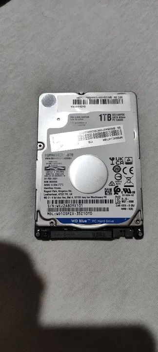 HD Interno WD Blue 1TB Notebook - Foto 2