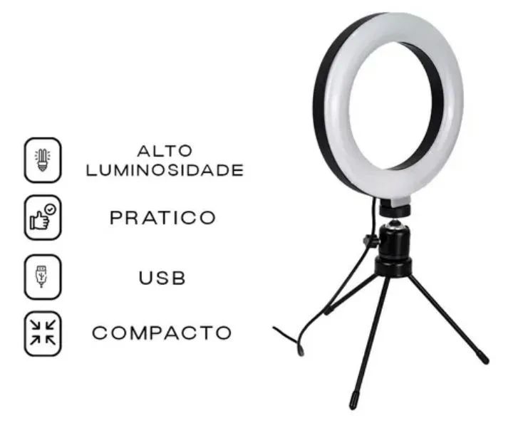 Ring Light de Mesa Anel de Iluminação Portátil - Foto 2
