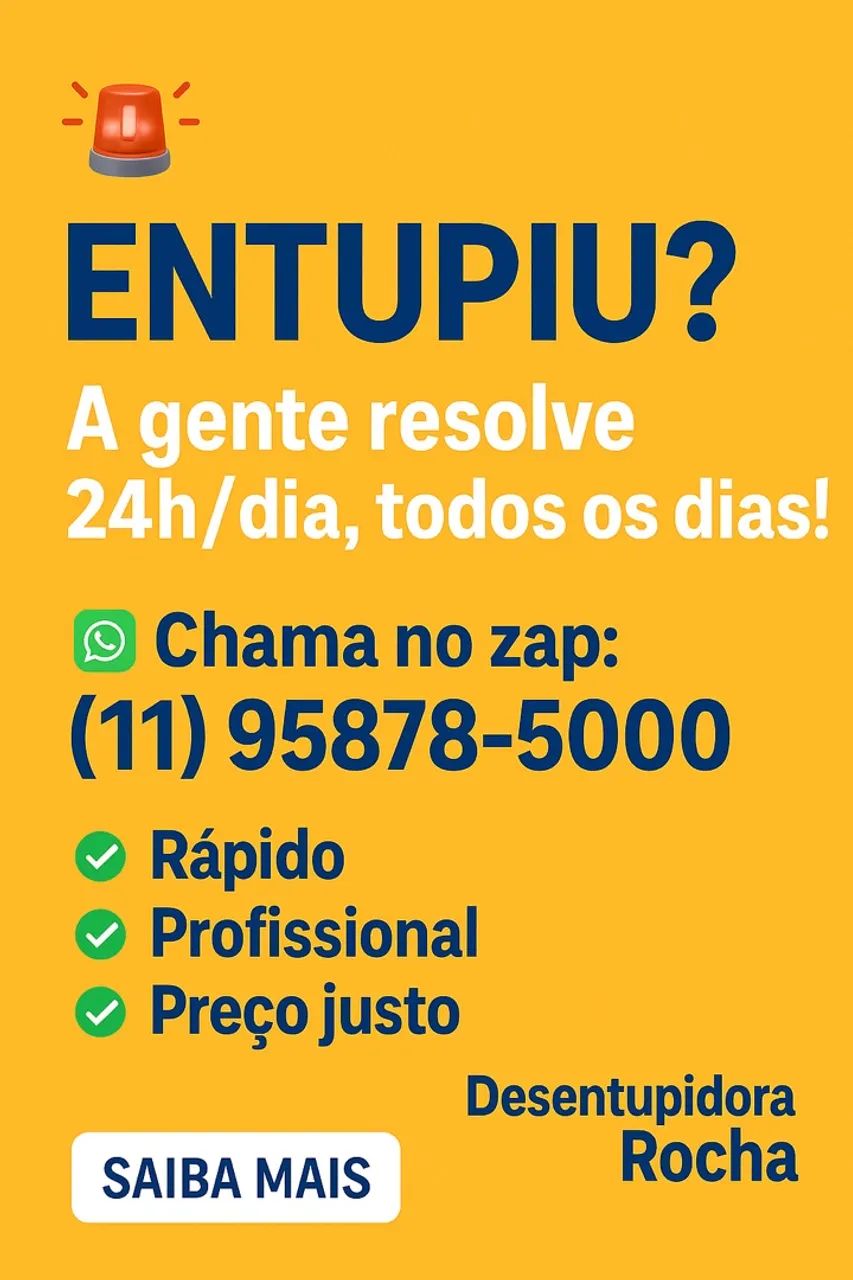 Desentupidora na zona leste 