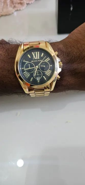 Relógio Michael Kors Masculino Dourado - Foto 2