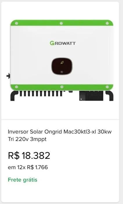 Inversor GROWATT MAC3OTL3-XL. Trifásico - Foto 2