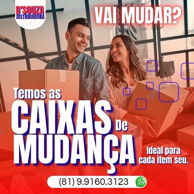 Caixas de Papelão para Mudança, Plástico Bolha em muito +
