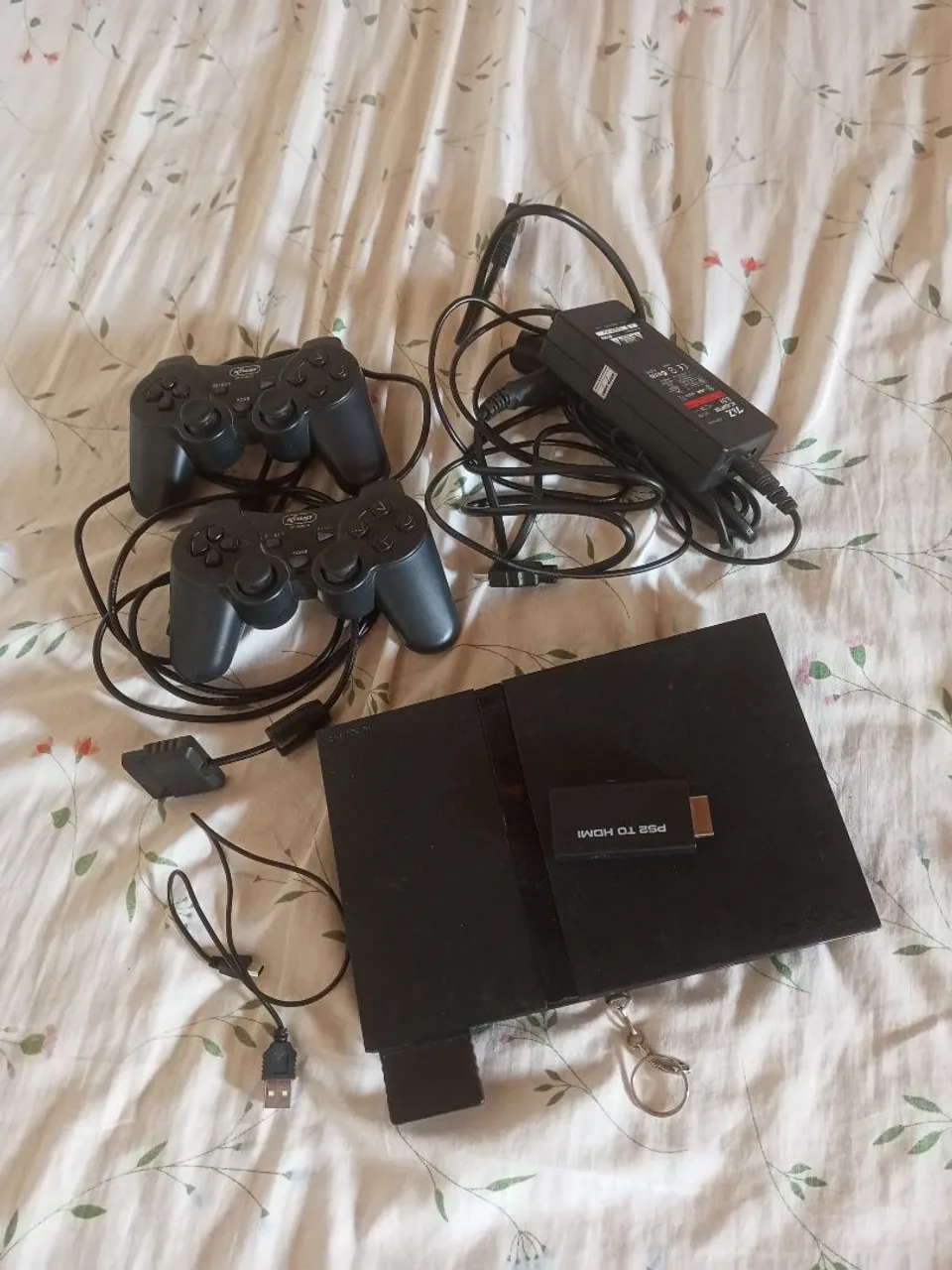 PlayStation 2 Completo com 2 Controles e Conversor HDMI