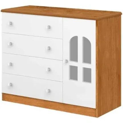 Comoda Infantil 4 Gavetas Nova 