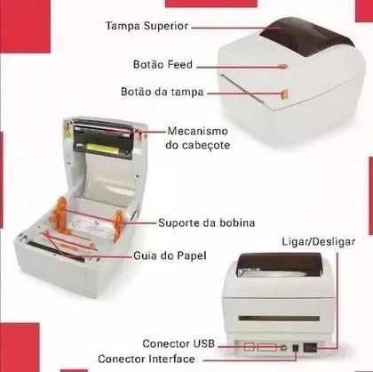 Impressora Térmica de Etiquetas TOMATE - Foto 2
