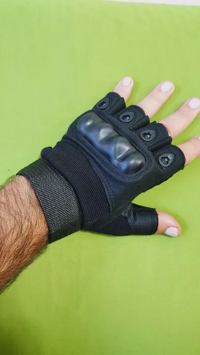 Luvas tática de meio dedo - Foto 3