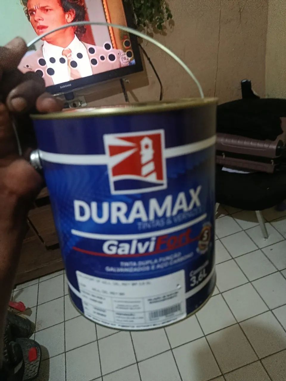 Tinta azul delRey 3,6 litros - Foto 3