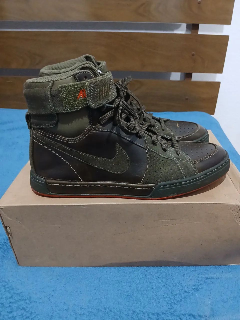 Nike Air Flytop - Verde/marrom - Foto 3