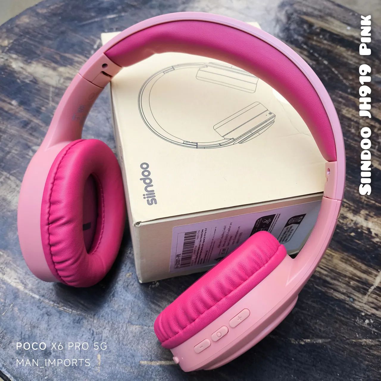 Fone de Ouvido SIINDOO JH-919 "PINK" Headset Wireless/Bluetooth - Foto 4