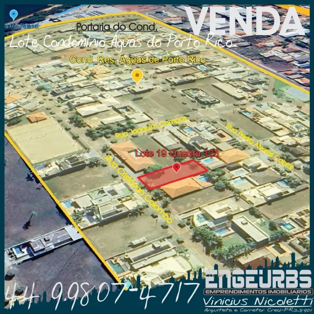 Terreno VENDA OU TROCA / 630 m2  Condomínio Águas de Porto Rico, Porto Rico/PR - Foto 5